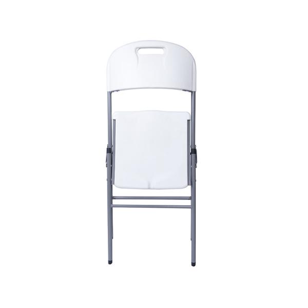 Popular Outdoor White Plastic Folding Chairs With Two Bars Strengthened