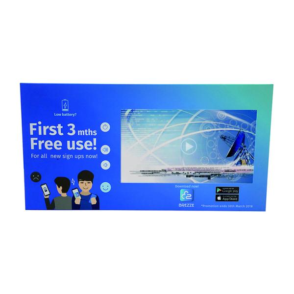 7 inch desktop video display screen with custom print