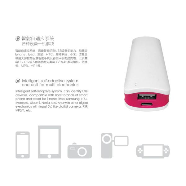 Little 2600mAh Portable Power Bank Power Supply External Battery Pack USB Charger E146 for Gift Phone