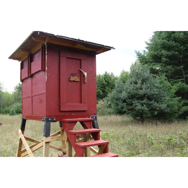 Высокая прочность стальной оленей слепой башни стоять скобки 4X4 для пользовательского деревянного дома в черном