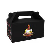 Couleur personnalisée Boîte de poulet frit écologique avec poignée et fast-food à emporter