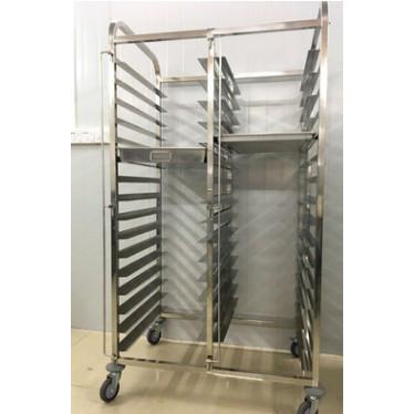 Strong Load bearing Capacity 15Layers Stainless Steel Tray Trolley For Bakeries