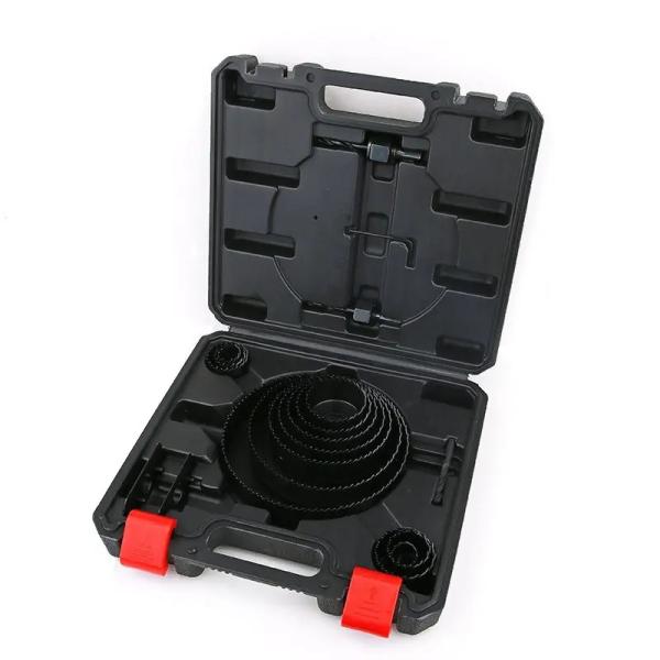 19PCs Carbon Steel Hole Saw 19mm-152mm Steel Cutting Hole Saw For Wood Drywall Plastic