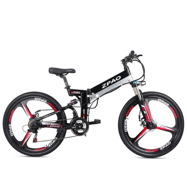26 Inch Wheel Electric Folding Bicycle 250W 350W Aluminium Alloy Frame 48V 10.4AH