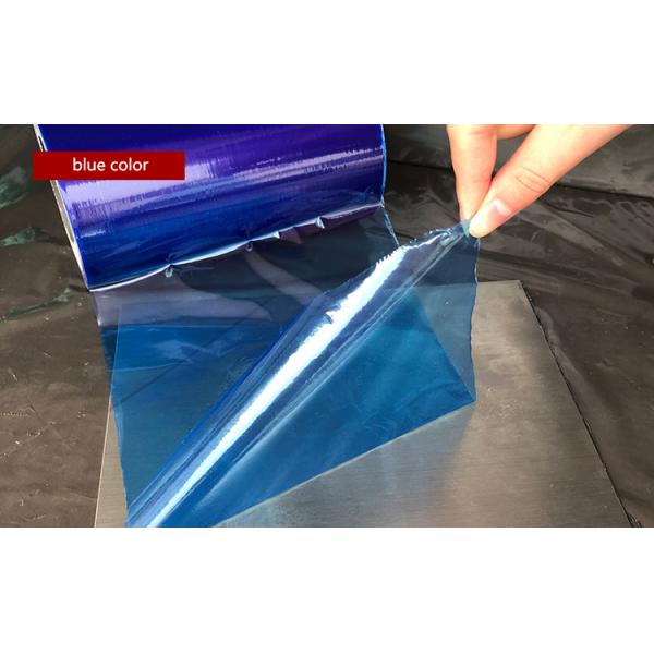 Прозрачная голубая ПЭ защитная пленка толщиной 40 микрон для алюминиевых листов, катушек и плит