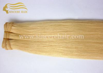 Top Quality 24 Inch 60 CM Long Blonde #613 Remy Human Hair Weft Extensions For Sale