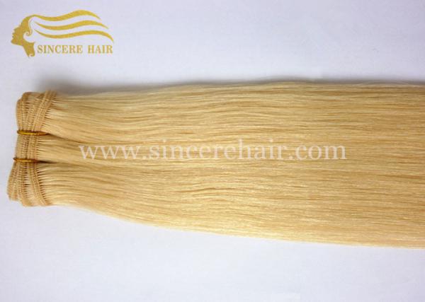 24 Inch Straight Hair Extensions for Sale, 60CM Light Blonde #613 STB Remy Human Hair Weft Extensions 100 Gram For Sale