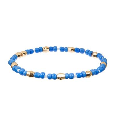 Grânulos elásticos ajustáveis do espaçador de Crystal Bracelets With Gold Tube