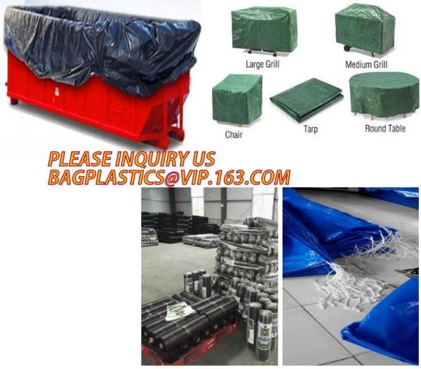 Outdoor Large Capacity Garden Gallon Waterproof Green Lawn PE Woven Waste Bags, Reusable Yard Waste Bags