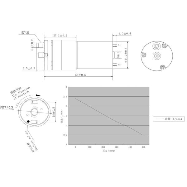 DC 3V 12V 24V Micro Air Pump POM Electric 370 Mini Vacuum Pump