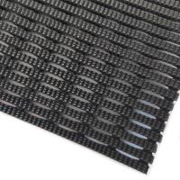 Matraque de plancher en PVC pour la sécurité en circulation lourde, grille en vinyle noir