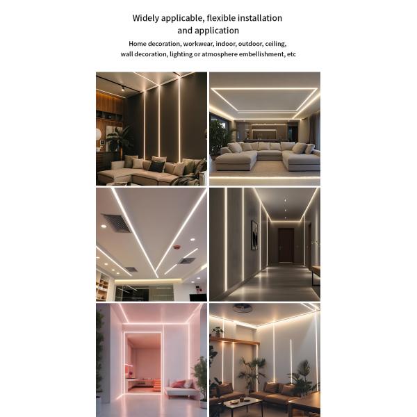 08*08mm Indoor LED Strip With Silicone Cover With Neon Border UV ETL FCC Certified