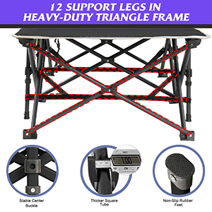 Oversized Portable Foldable Outdoor Bed for Adults Kids, Heavy Duty Cot Traveling Gear Supplier, Office Nap, Beach