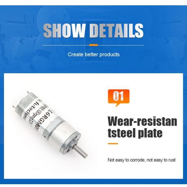 Customized Gear Ratio  FT-16RGM050  Micro DC Worm Gear Motor 12V 24V Spur Gearbox Motor