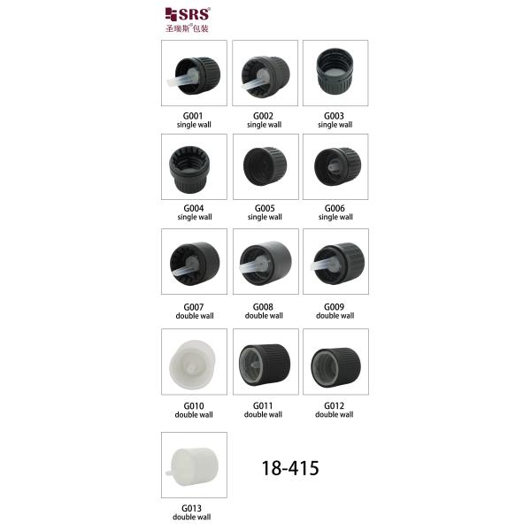 18/415 Injection Black Customization Available CRC Child Proof Cap  For Glass Bottle