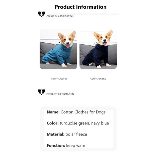 Ropa para mascotas Perrito pequeño y grande suéter de invierno vestido de lana polar