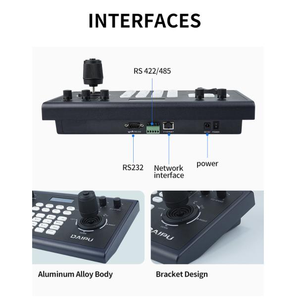 Function IP PTZ Camera Control DAIPU 4D Joystick for Conference Live HD-MI USB Controller