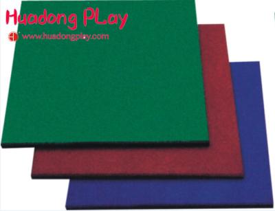 Colorful Gym Rubber Playground Mats Anti - Static  50*50 High Sound Absorbtion