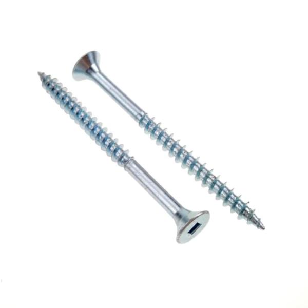 Zinc Plated Steel Square Drive Countersunk Head Wood Screws  Square Drive Robertson Wood Screws