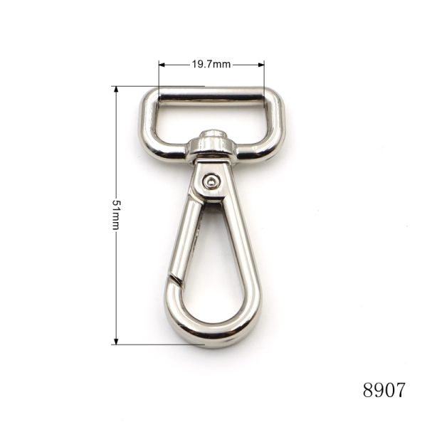 Custom Logo Engraved Swivel Snap Hook Nickel Swivel Hook For Handbag Hardware Accessories