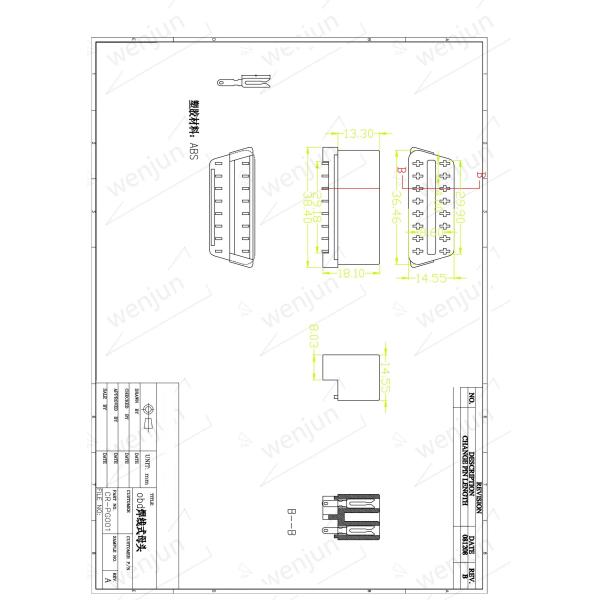 Цвет универсальное 12V 24V черноты соединителя автомобиля OBDII женский OBD