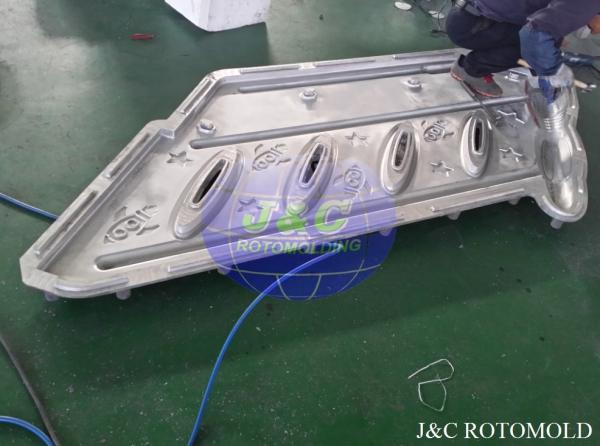 CNC Machine Processed Aluminum Rotomoulding Moulds For Plastic Handrail Making
