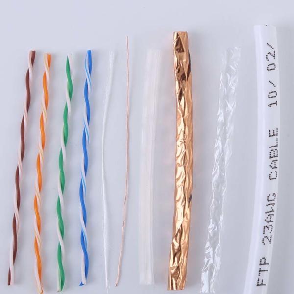 Оболочка двойника Ft PVC+PE кабеля ethernet Cat6 1000 FTP 23AWG 0.57mm чистая медная