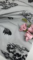Élégance Tulle Mesh Tissu Léger Pour Les Robes De Mariée Tissu de dentelle Broderie