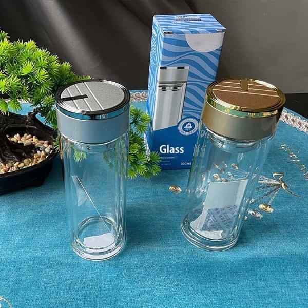 Innovative Drinkware High Borosilicate Double Glass Cup for Tea Separation in B2B