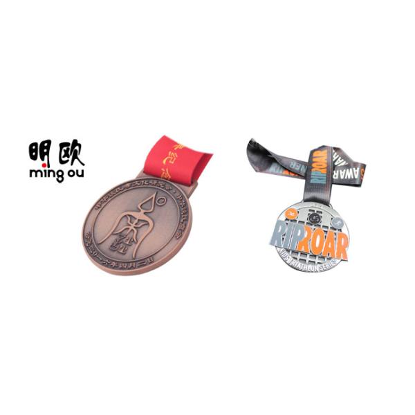 Bronze Custom Award Medals For Marathon Participants , Zinc Alloy