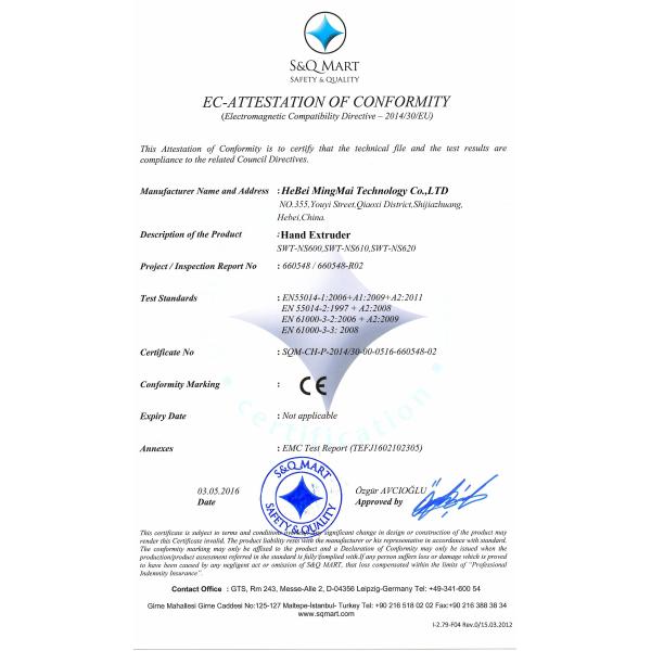 Motor alemán de SWT-NS610B 5m m Rod Handheld Plastic Welder With