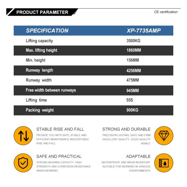 CE Approved Hydraulic 4 Post Car Parking Lift