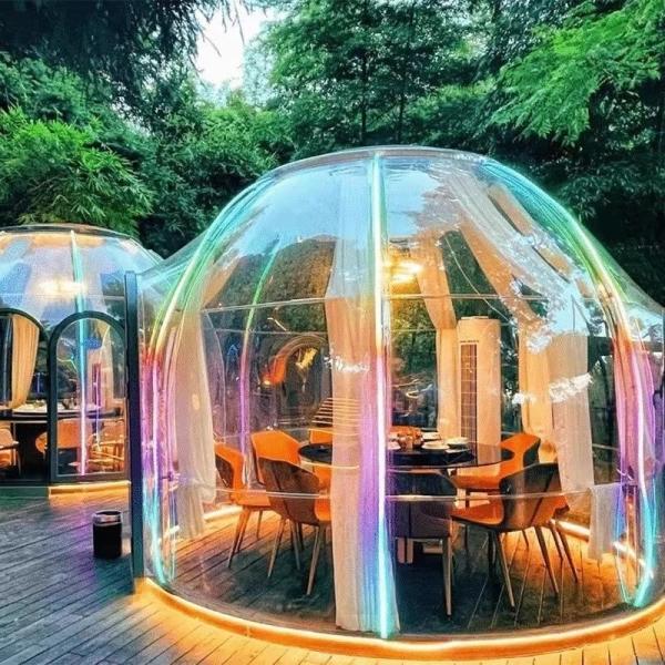 PC Outdoor Star Dining Bubble Tent Hotel Terrace Courtyard Transparent Bubble House Glass Sun Room