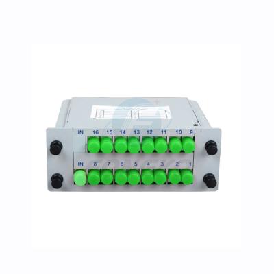 Divisor Singlemode passivo FC/APC 9um /125um da fibra ótica do PLC de 16 maneiras