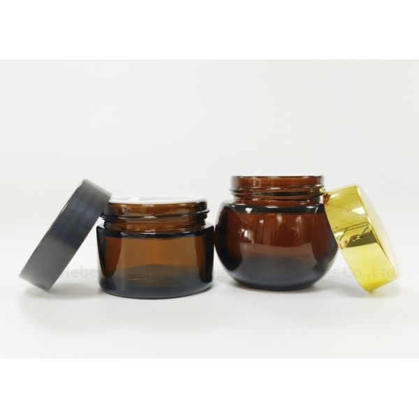 Good Sealing Brown Aromatherapy Glass Jars Bottle Flat Top Cap