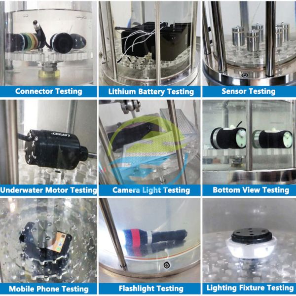 IPX8 Waterproof Tester with 1-5m Test Water Depth Range and Negative Pressure Range: -50~0KPA for Immersion Test Equipment