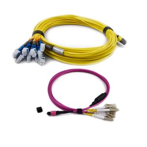 3.0mm G657A1 MPO MTP Fiber Optic Patch Cord с низкой потерей вставки ≤ 0,35 дБ и APC≥ 65 дБ для центра обработки данных