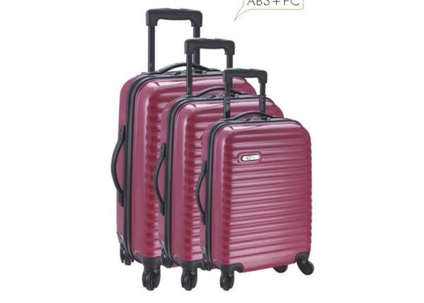 Rolling ABS PC Luggage Bag Carry On Lightweight Trolley Suitcase For International Travel