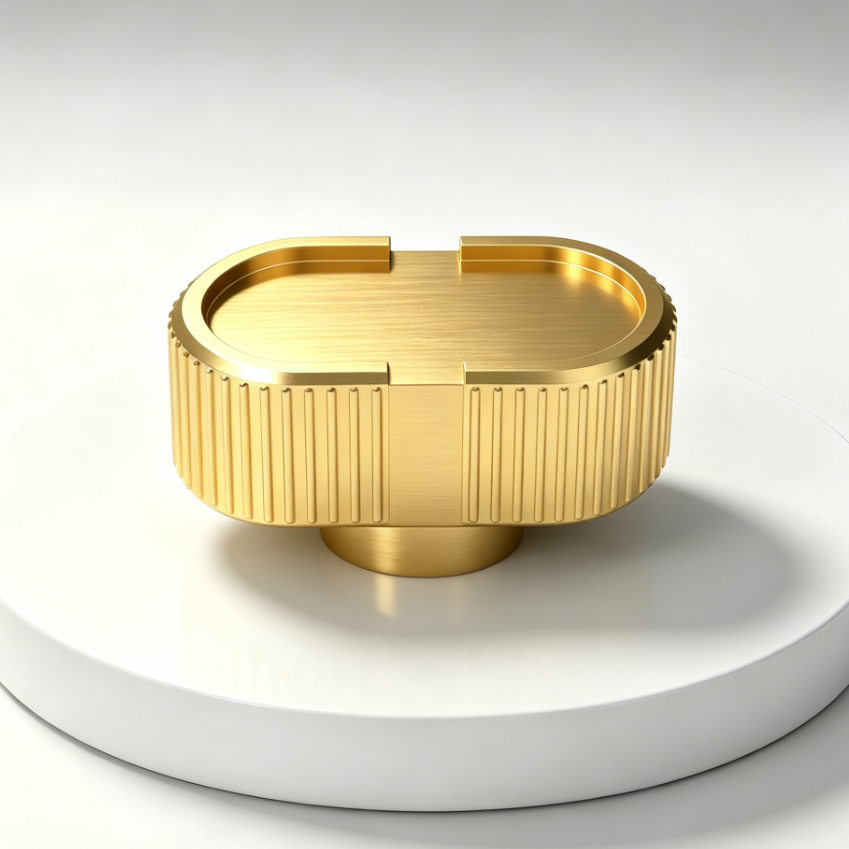 Luxury Brushed Gold Hollow‑Out Zamac Perfume Cap, Cutout Textured Zinc Alloy Fragrance Bottle Lid, Custom Logo Hollow Carved Metal Perfume Cover