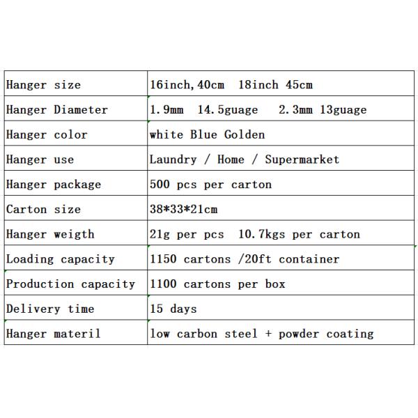 18inch Disposable Wire Suit Hanger For Dry Cleaner