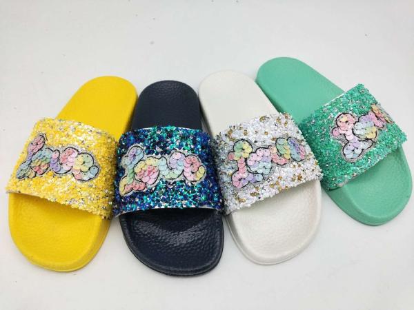 Size 36-41 Sliver Outsole Pu Upper Magic Slide Sandals