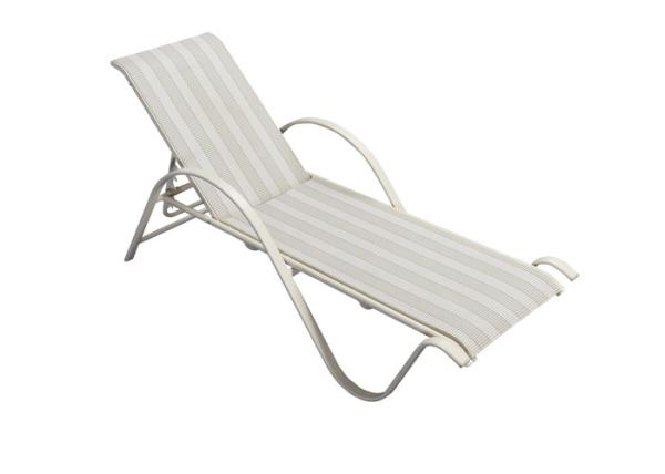 Metal Garden Furniture UV Resistance Outdoor Sunbed
