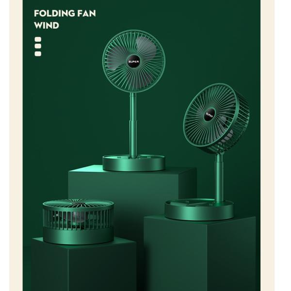 Desktop Office USB Charging Folding Telescopic Fan Mini Portable Electric Fan Plastic