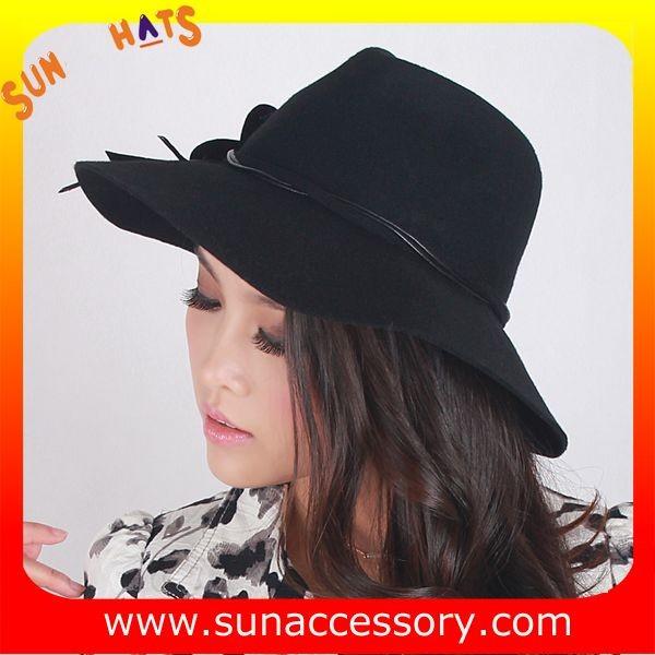 9111148 Sun Accessory customized  winner  fashion 100% wool felt  hats, women hats and caps wholesaling