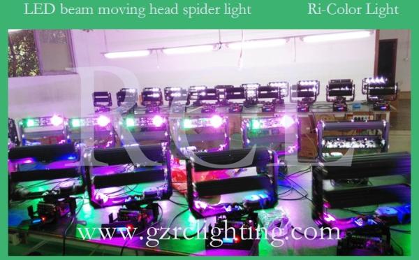 Unlimited Spider Moving Head Beam Light Black Case LED Double Row 8-eyes 4-In-1 RGBW light