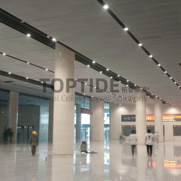 Fireproof Soundproof Decorative Suspended Perforated Metal Wire Mesh Ceiling Panels