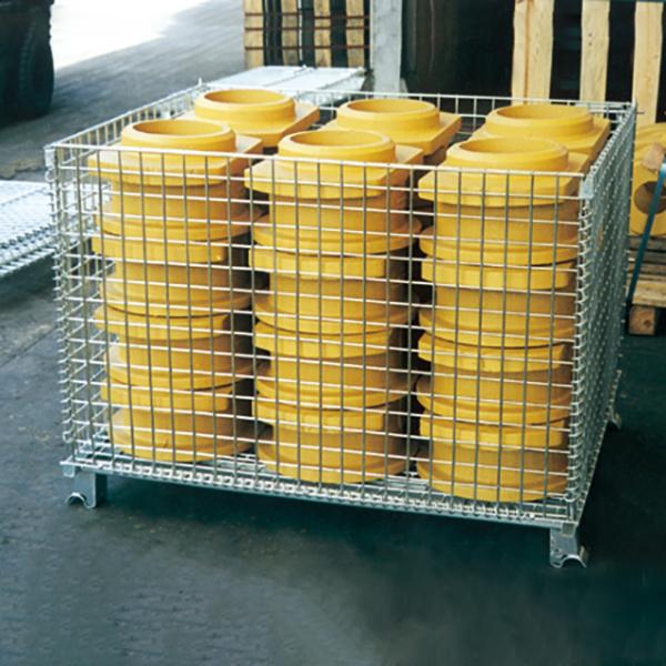 Folding Metal Storage Rack Pallet Foldable Metal Storage Shelf Box Customized