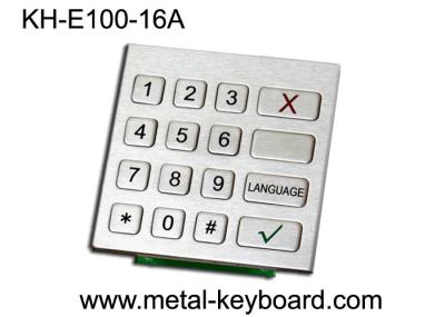 Teclado numérico industrial de aço inoxidável áspero com 16 chaves para o quiosque do registro
