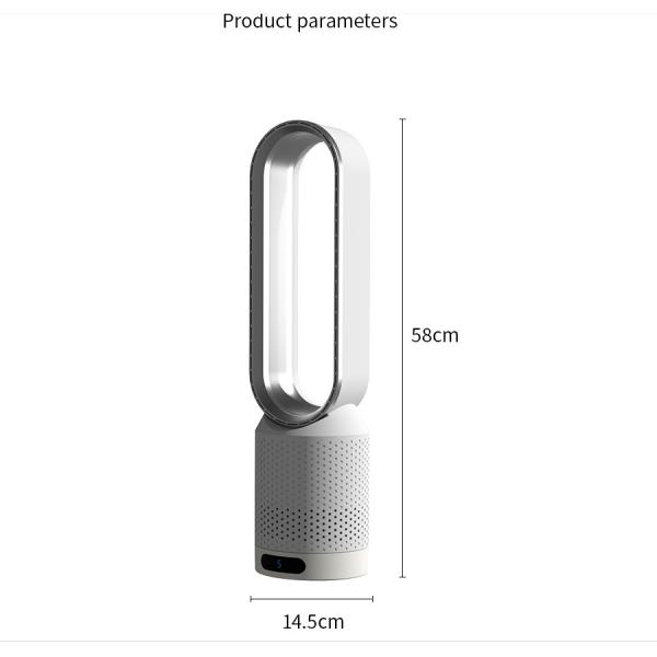 20 Inch Timer 2 Hours Bladeless Fan with Touch Screen and Air Circulation Technology