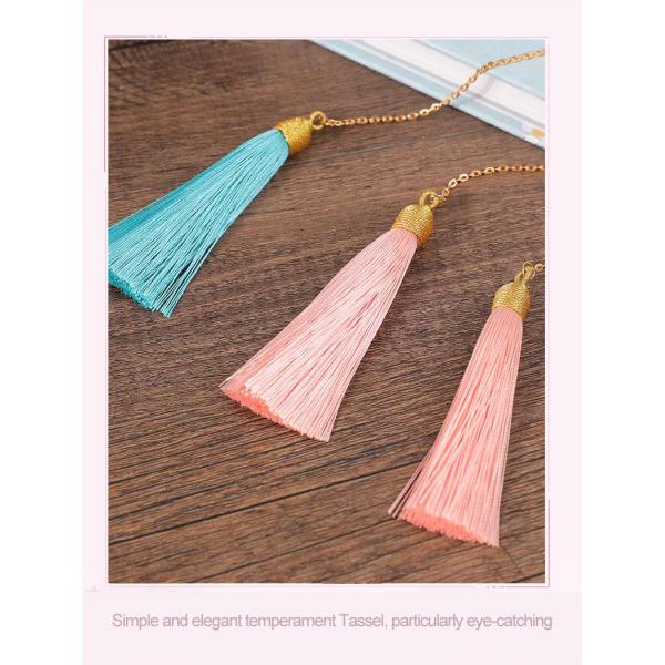 Chinese Style Colorful Signature Pen Set Plastic Gel Pen With Folding Fan Bookmark